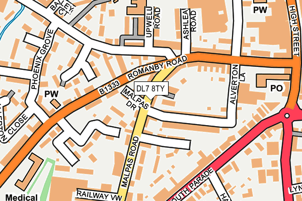 DL7 8TY map - OS OpenMap – Local (Ordnance Survey)