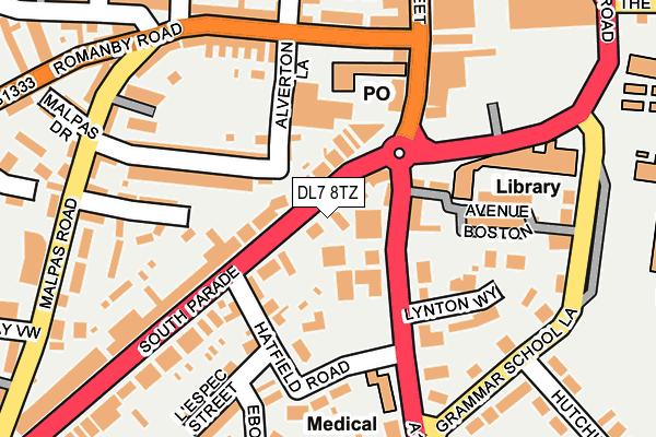 DL7 8TZ map - OS OpenMap – Local (Ordnance Survey)