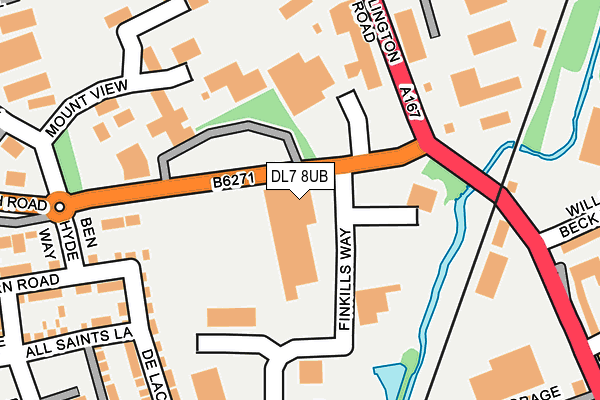 DL7 8UB map - OS OpenMap – Local (Ordnance Survey)
