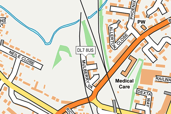 DL7 8US map - OS OpenMap – Local (Ordnance Survey)
