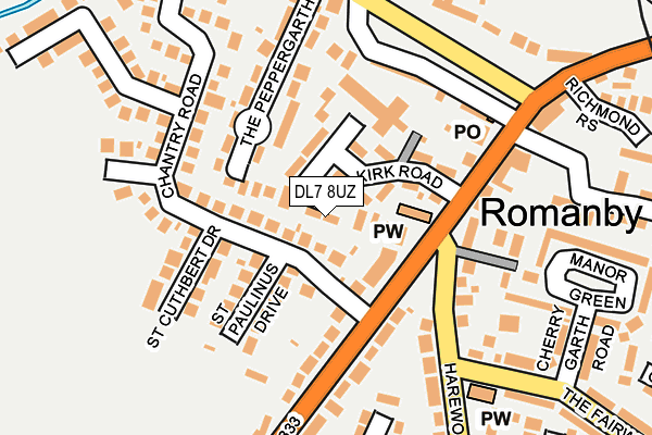 DL7 8UZ map - OS OpenMap – Local (Ordnance Survey)