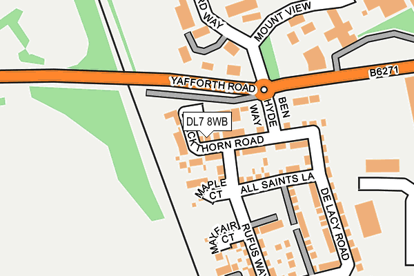 DL7 8WB map - OS OpenMap – Local (Ordnance Survey)