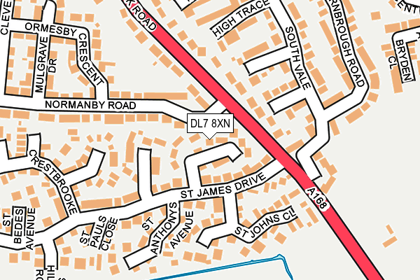 DL7 8XN map - OS OpenMap – Local (Ordnance Survey)