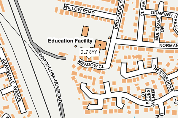 DL7 8YY map - OS OpenMap – Local (Ordnance Survey)