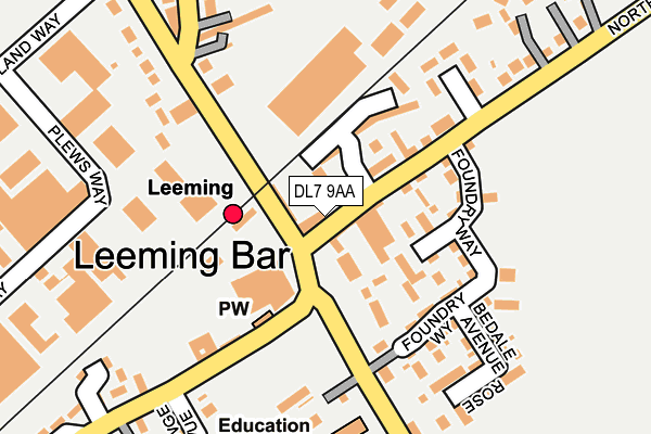 DL7 9AA map - OS OpenMap – Local (Ordnance Survey)