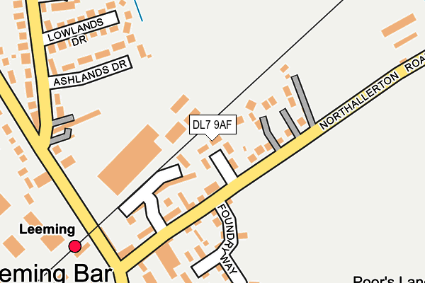 DL7 9AF map - OS OpenMap – Local (Ordnance Survey)