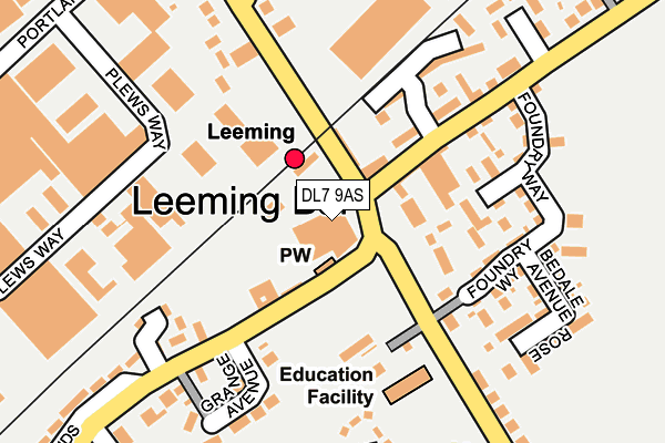 DL7 9AS map - OS OpenMap – Local (Ordnance Survey)