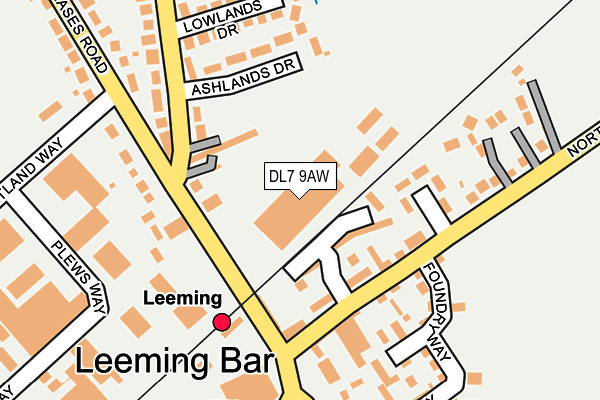 DL7 9AW map - OS OpenMap – Local (Ordnance Survey)