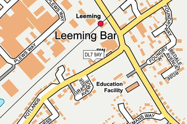 DL7 9AY map - OS OpenMap – Local (Ordnance Survey)