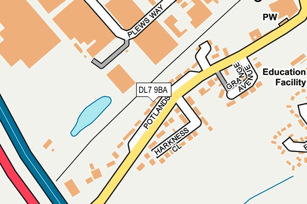 DL7 9BA map - OS OpenMap – Local (Ordnance Survey)