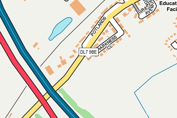 DL7 9BE map - OS OpenMap – Local (Ordnance Survey)