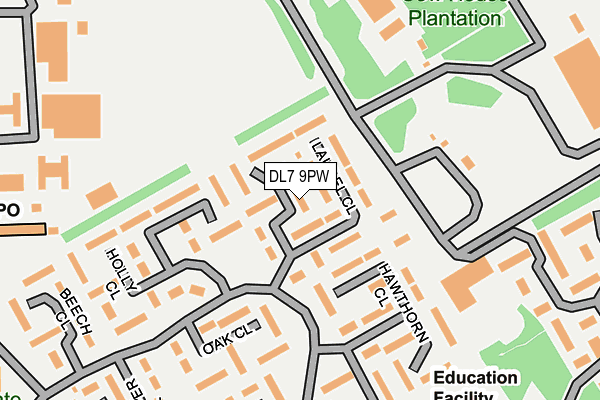 DL7 9PW map - OS OpenMap – Local (Ordnance Survey)