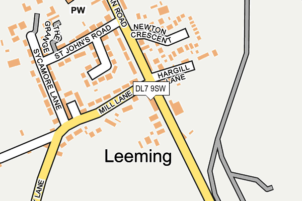 DL7 9SW map - OS OpenMap – Local (Ordnance Survey)