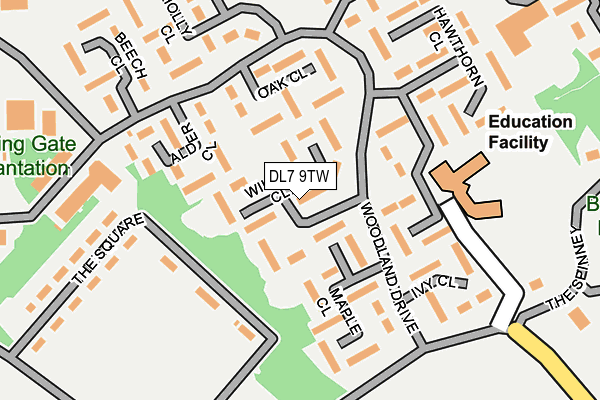 DL7 9TW map - OS OpenMap – Local (Ordnance Survey)