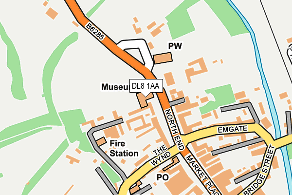 DL8 1AA map - OS OpenMap – Local (Ordnance Survey)