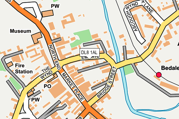 DL8 1AL map - OS OpenMap – Local (Ordnance Survey)