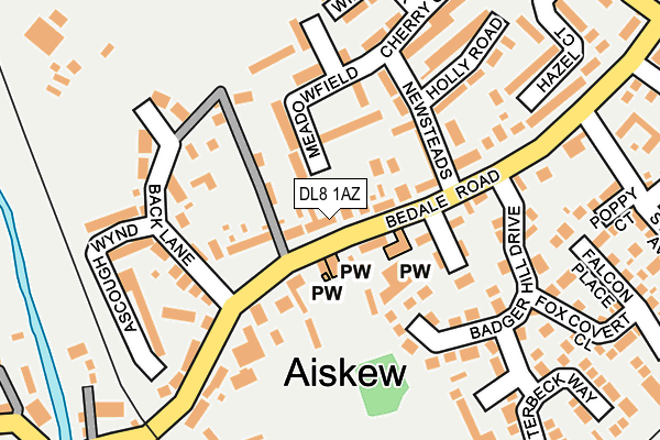 DL8 1AZ map - OS OpenMap – Local (Ordnance Survey)