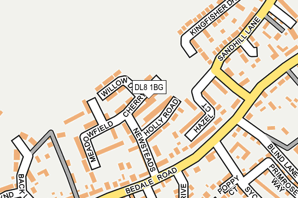 DL8 1BG map - OS OpenMap – Local (Ordnance Survey)