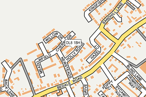 DL8 1BH map - OS OpenMap – Local (Ordnance Survey)