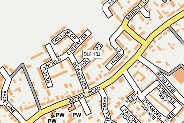 DL8 1BJ map - OS OpenMap – Local (Ordnance Survey)
