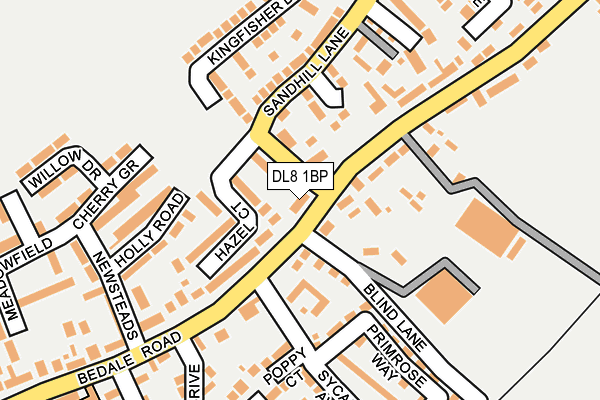 DL8 1BP map - OS OpenMap – Local (Ordnance Survey)
