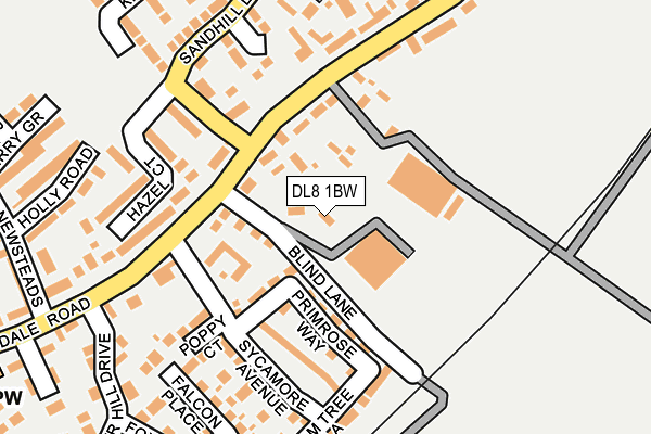 DL8 1BW map - OS OpenMap – Local (Ordnance Survey)