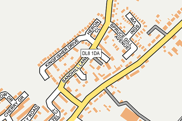 DL8 1DA map - OS OpenMap – Local (Ordnance Survey)