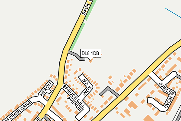 DL8 1DB map - OS OpenMap – Local (Ordnance Survey)