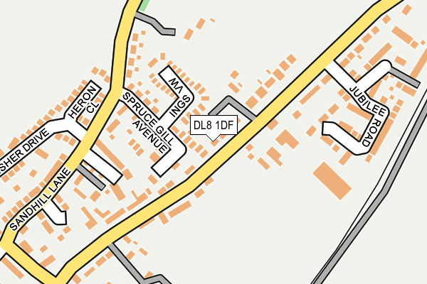 DL8 1DF map - OS OpenMap – Local (Ordnance Survey)