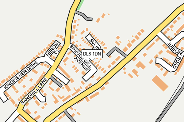 DL8 1DN map - OS OpenMap – Local (Ordnance Survey)