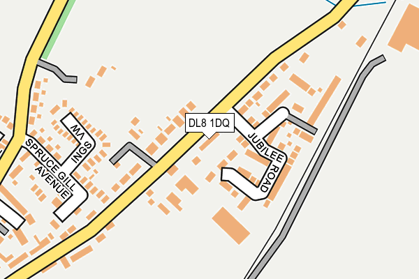 DL8 1DQ map - OS OpenMap – Local (Ordnance Survey)