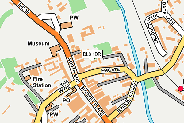DL8 1DR map - OS OpenMap – Local (Ordnance Survey)