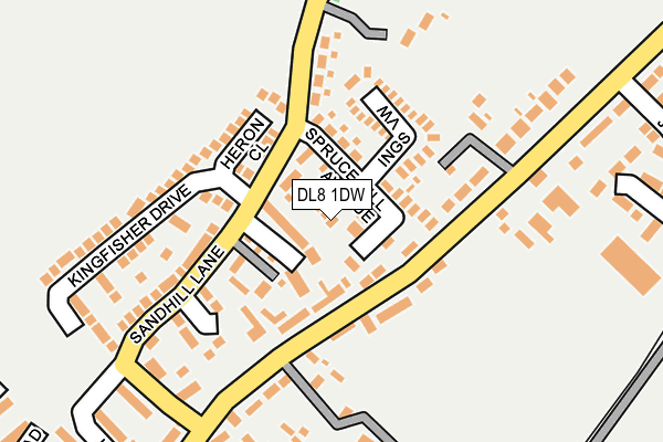 DL8 1DW map - OS OpenMap – Local (Ordnance Survey)