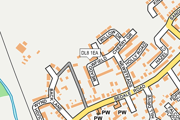 DL8 1EA map - OS OpenMap – Local (Ordnance Survey)