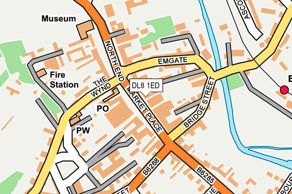 DL8 1ED map - OS OpenMap – Local (Ordnance Survey)