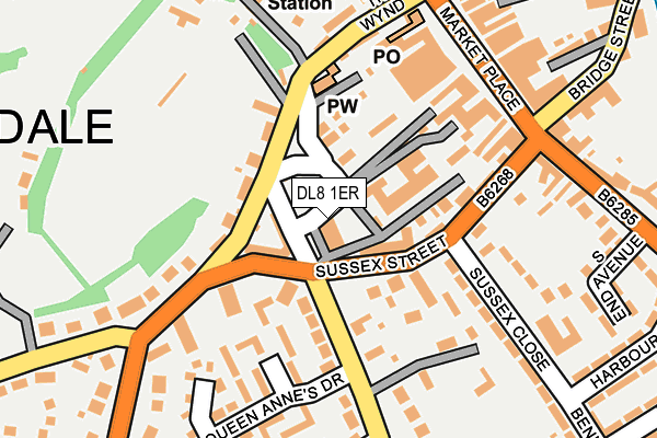 DL8 1ER map - OS OpenMap – Local (Ordnance Survey)
