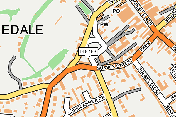 DL8 1ES map - OS OpenMap – Local (Ordnance Survey)