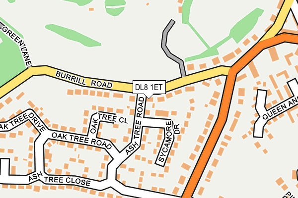 DL8 1ET map - OS OpenMap – Local (Ordnance Survey)