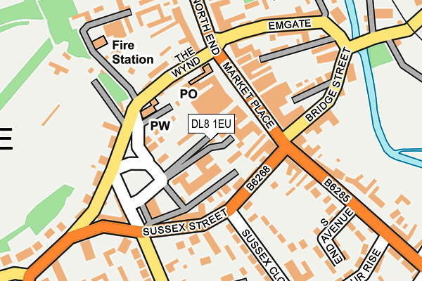 DL8 1EU map - OS OpenMap – Local (Ordnance Survey)