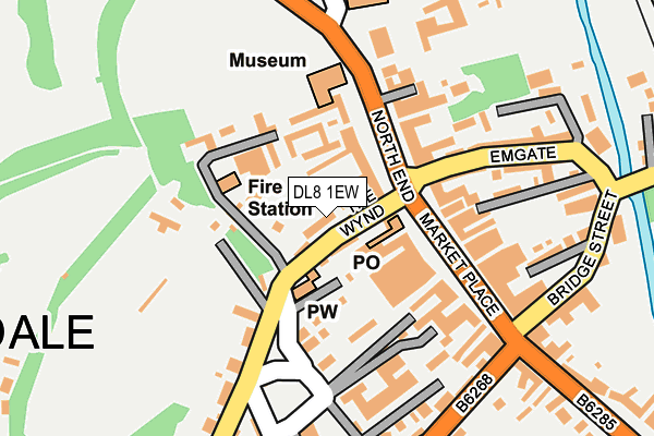 DL8 1EW map - OS OpenMap – Local (Ordnance Survey)