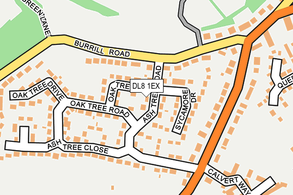 DL8 1EX map - OS OpenMap – Local (Ordnance Survey)