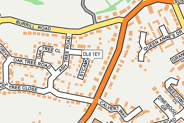 DL8 1EY map - OS OpenMap – Local (Ordnance Survey)