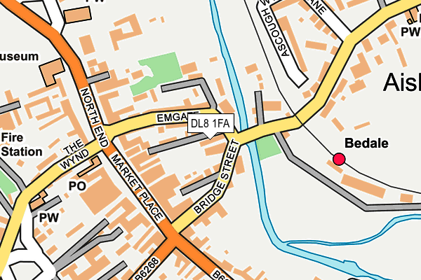 DL8 1FA map - OS OpenMap – Local (Ordnance Survey)