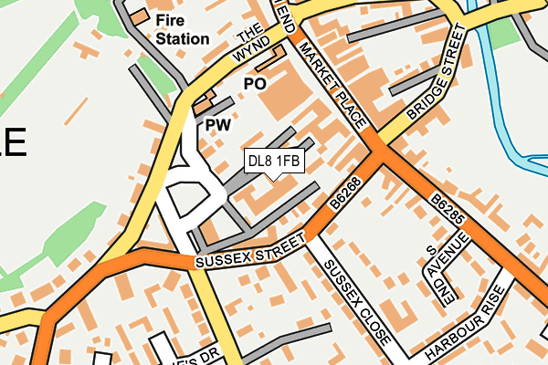 DL8 1FB map - OS OpenMap – Local (Ordnance Survey)