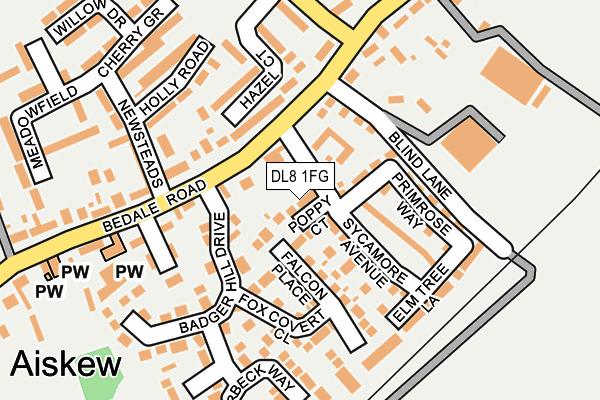 DL8 1FG map - OS OpenMap – Local (Ordnance Survey)