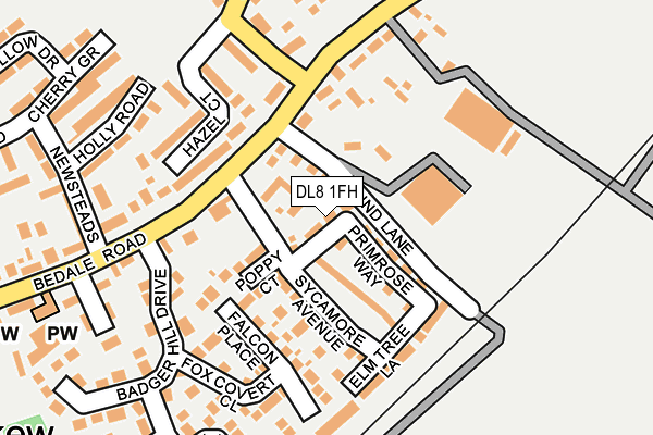 DL8 1FH map - OS OpenMap – Local (Ordnance Survey)