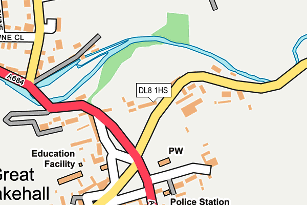 DL8 1HS map - OS OpenMap – Local (Ordnance Survey)