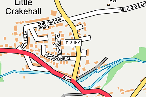 DL8 1HY map - OS OpenMap – Local (Ordnance Survey)