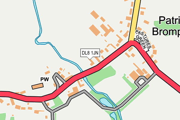 DL8 1JN map - OS OpenMap – Local (Ordnance Survey)