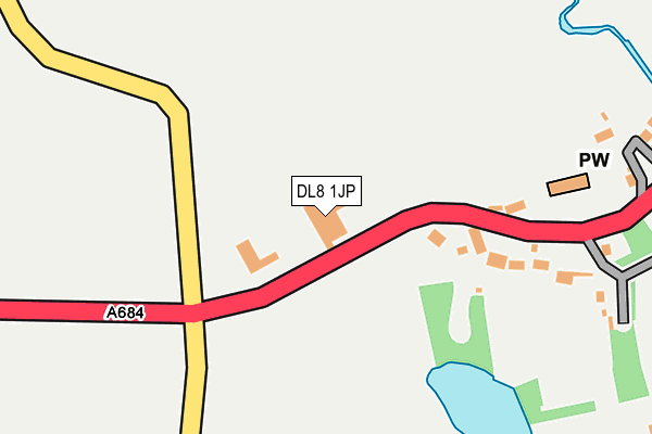 DL8 1JP map - OS OpenMap – Local (Ordnance Survey)